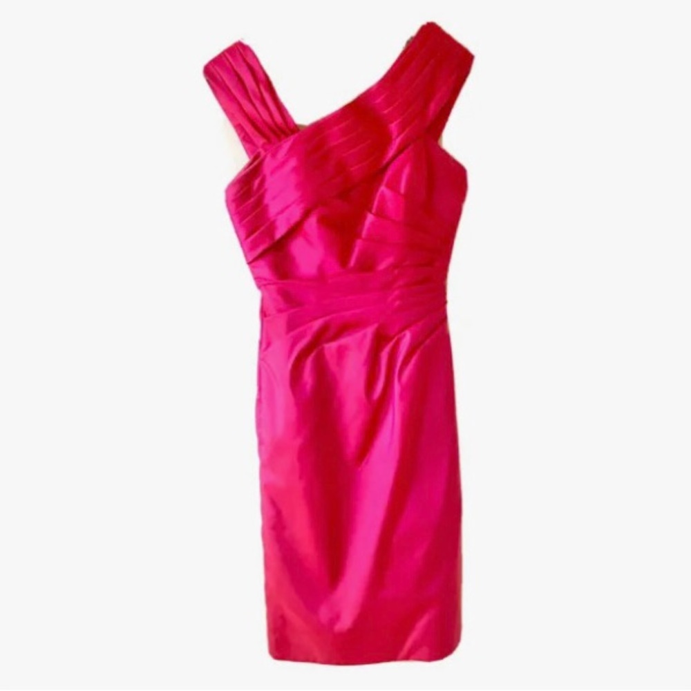 Marilee Taffeta Party Dress Size 2 Fuchsia Short Prom Cocktail Marilyn Gardner